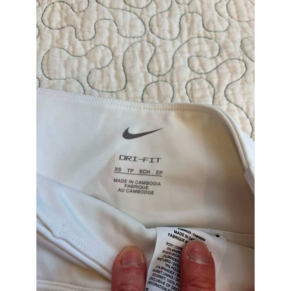 Nike Court Dri-FIT Victory Pleated Tennis Skirt White Skort Size XS #97 - Picture 5 of 7